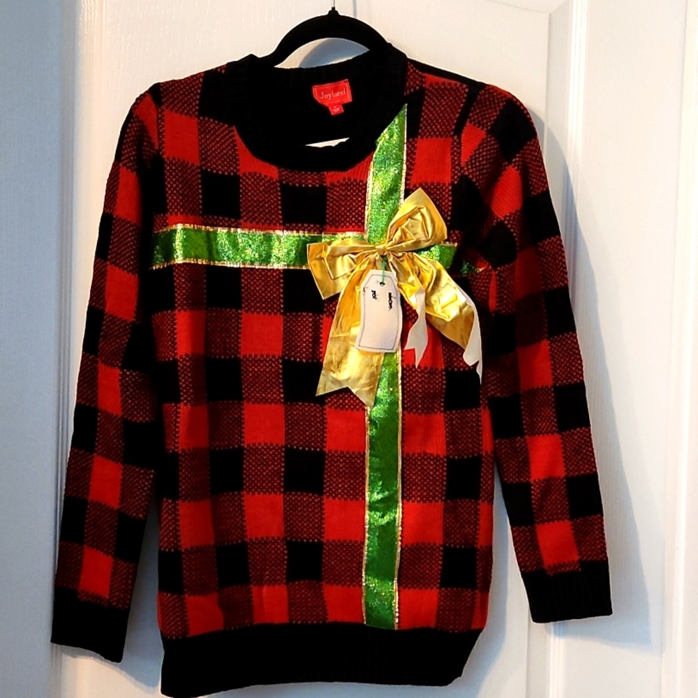Joyland  | Red Buffalo Plaid Ugly Christmas Sweater